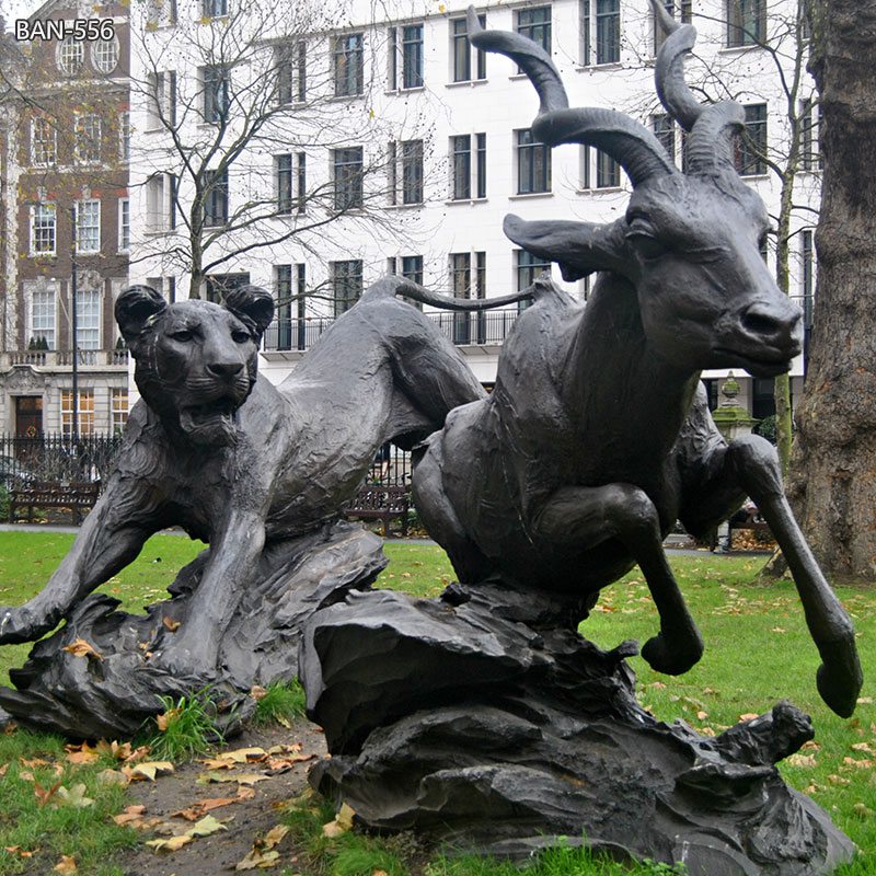 bronze Lioness and the Lesser Kudu