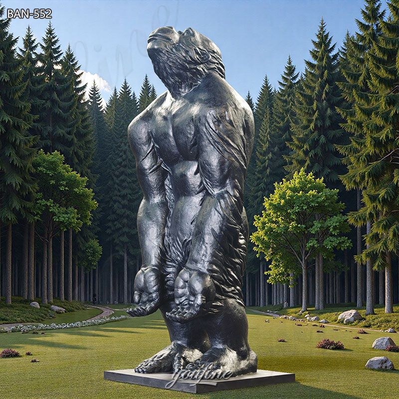 bronze ape sculpture