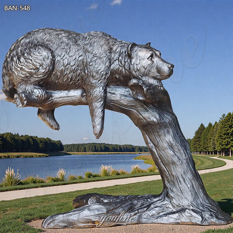 bronze bear yard statues