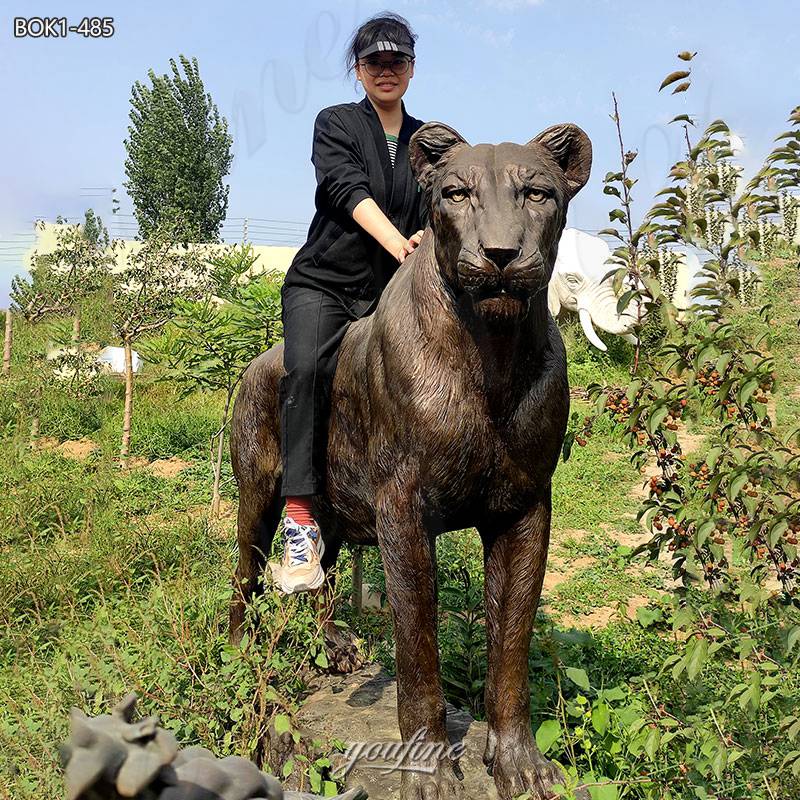bronze of lioness sculpture