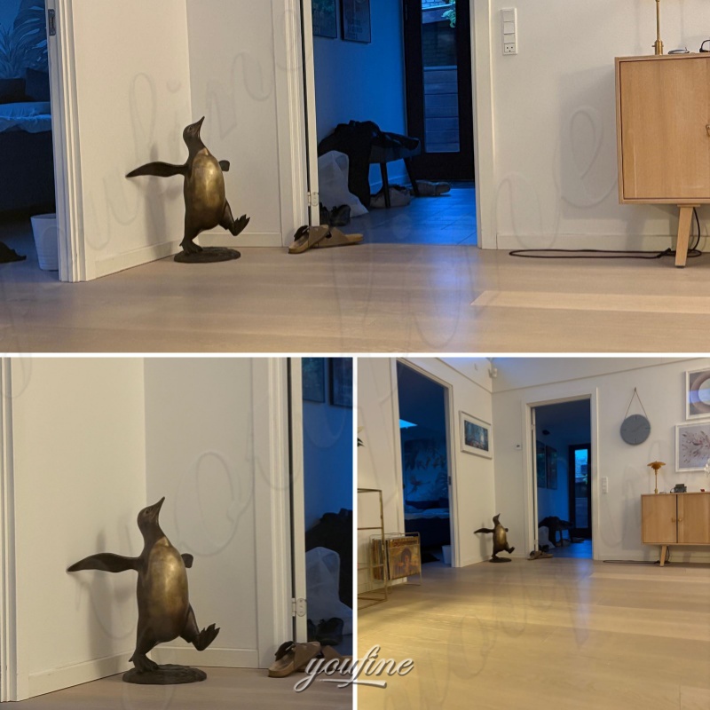 bronze penguin sculpture feedback