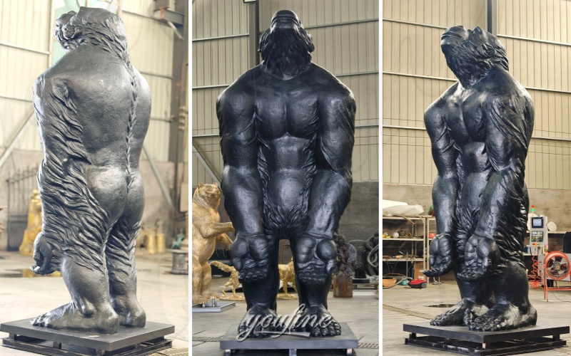 finished ape statue
