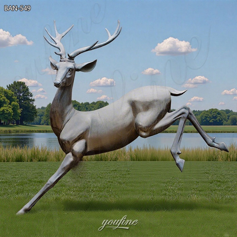 large deer statue for yard