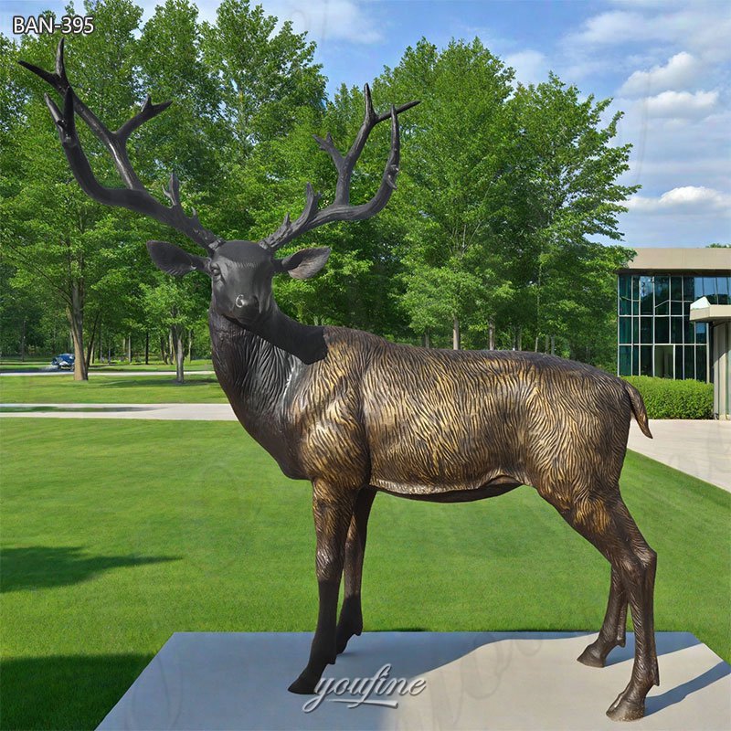 large outdoor deer sculptures