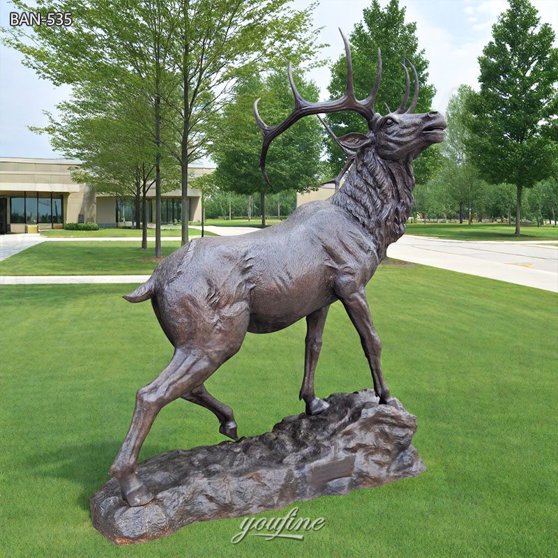 large reindeer statue