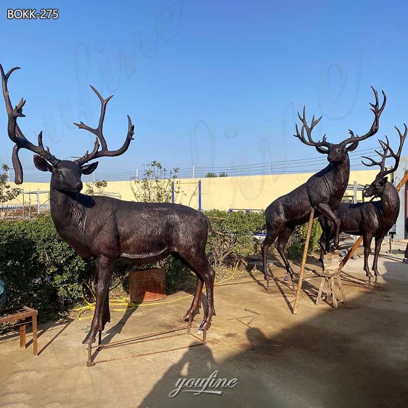 life size deer sculpture