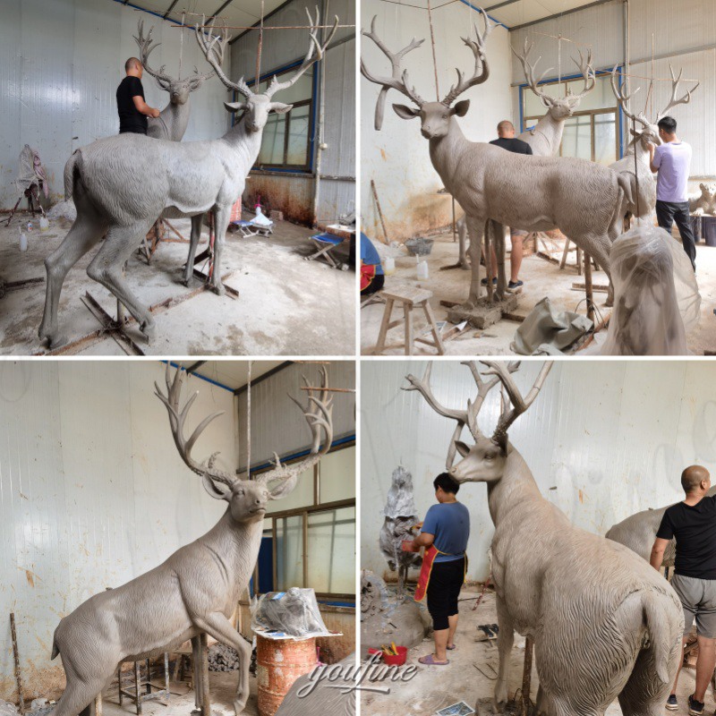 life size deer statue Clay Model