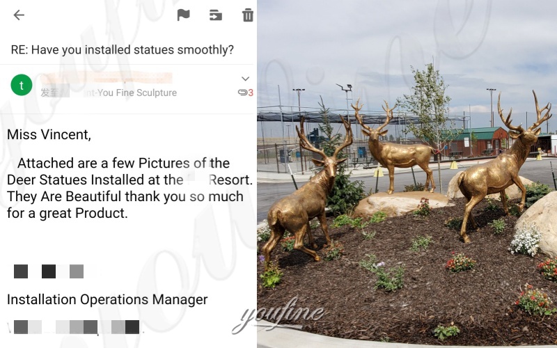life size deer statue feedback from Salt City Lake