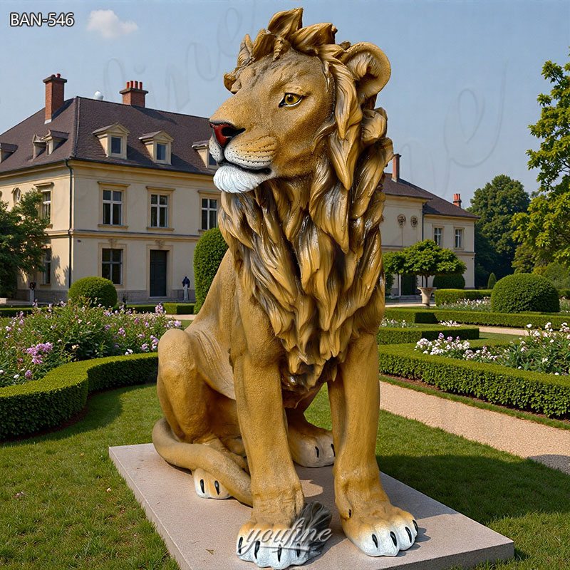lion yard statue