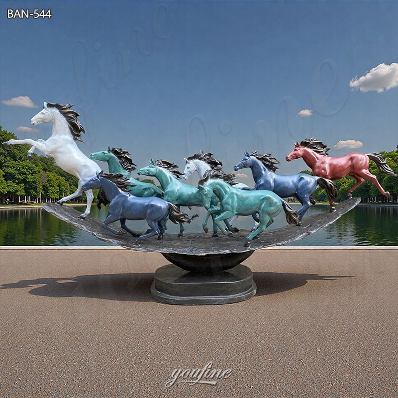 stampeding horses sculpture