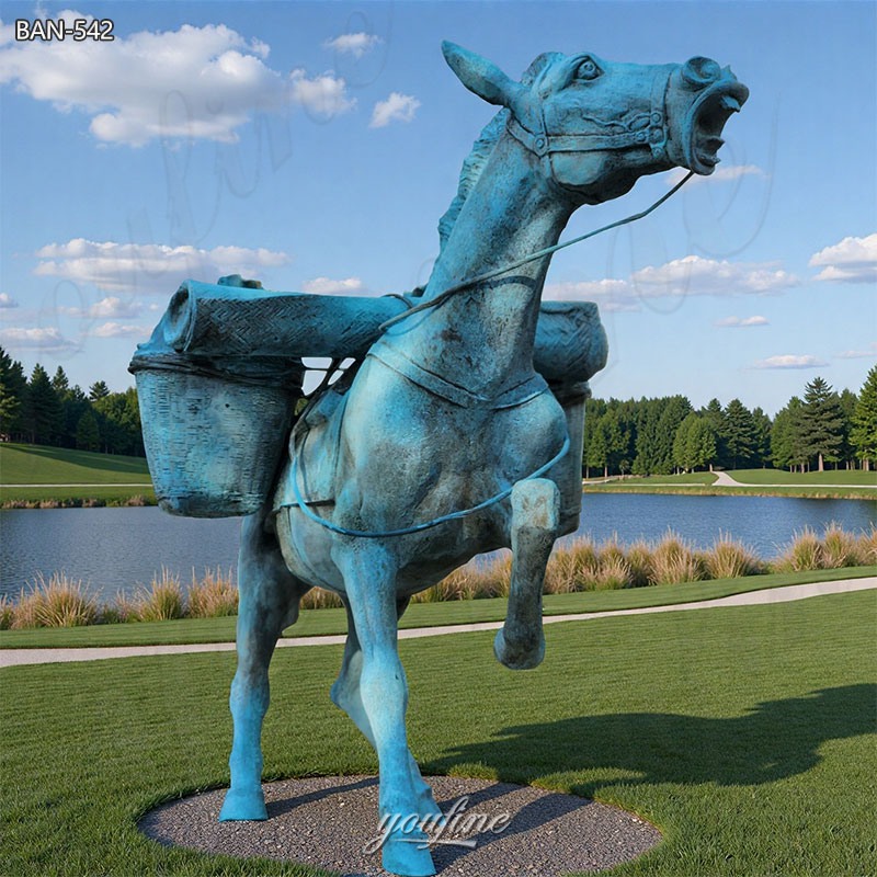 vintage brass horse statue