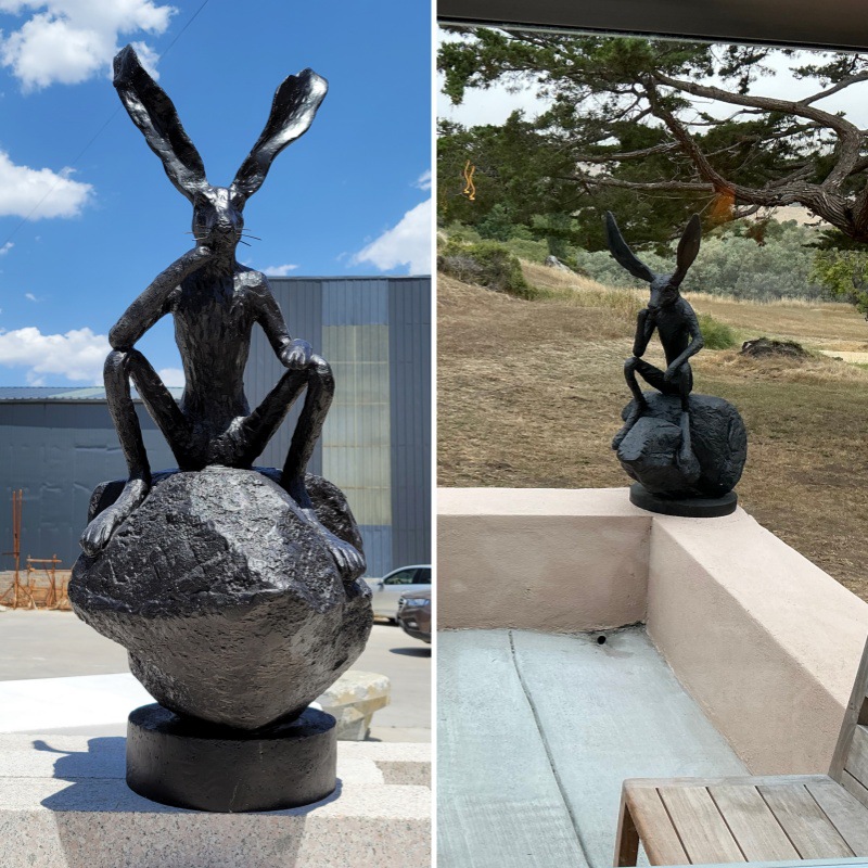 Black Sitting Hare Sculpture feedback