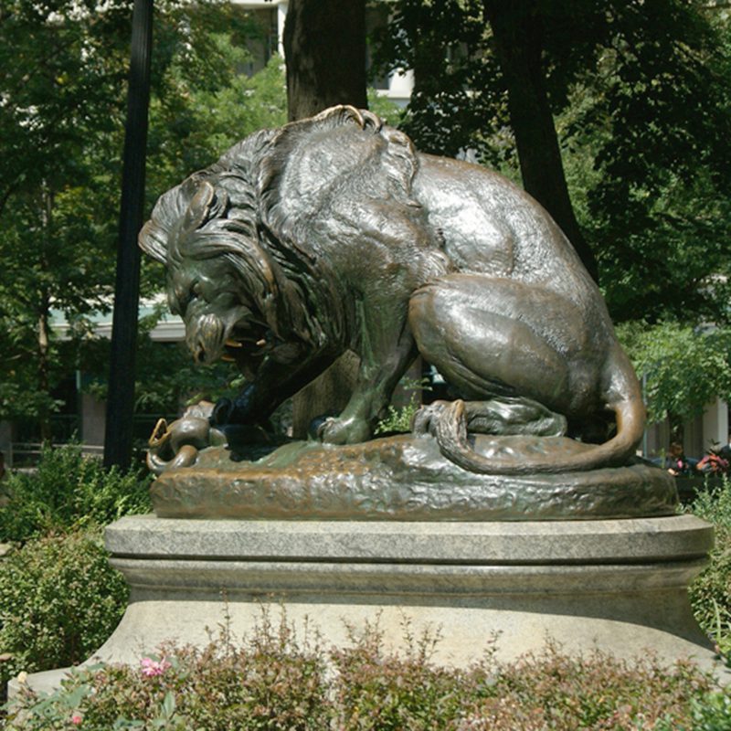 Lion with a Snake