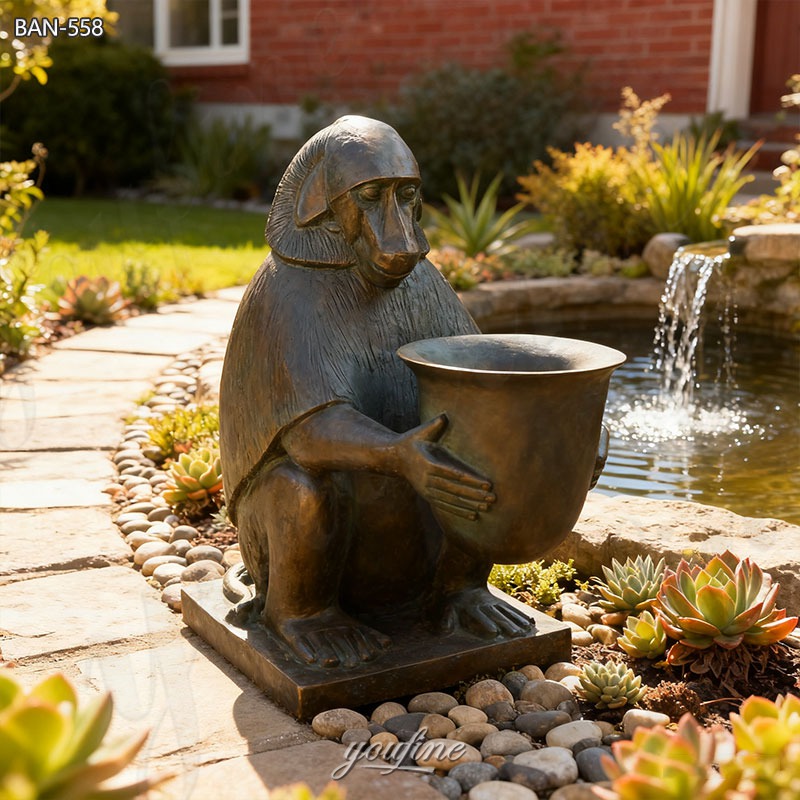 bronze baboon lamp