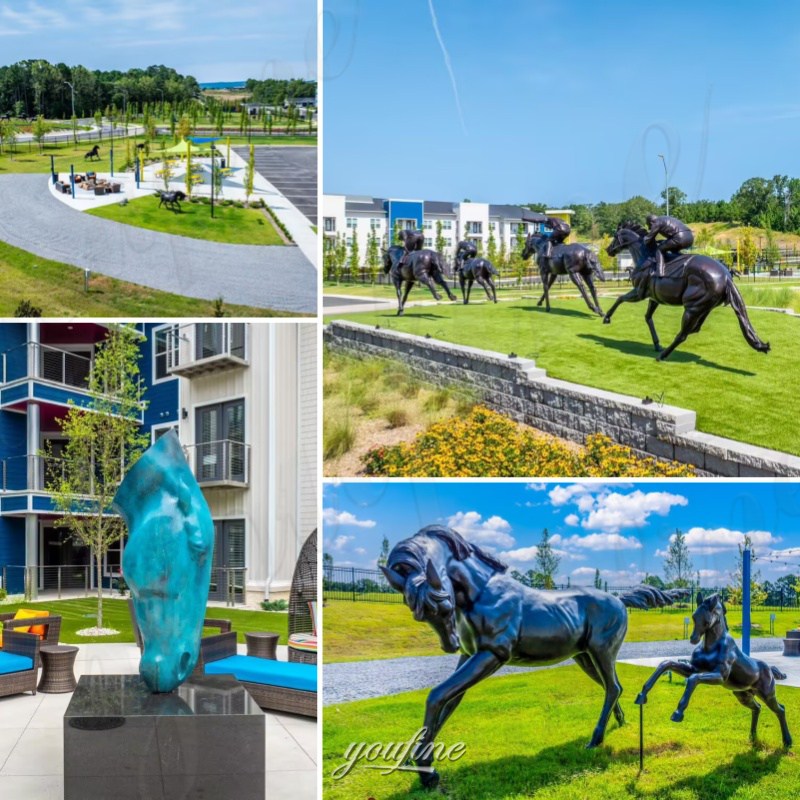 bronze horse racing statues feedback