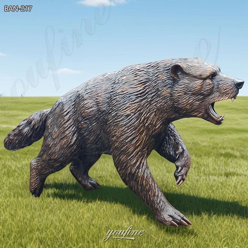 bronze wolverine statue