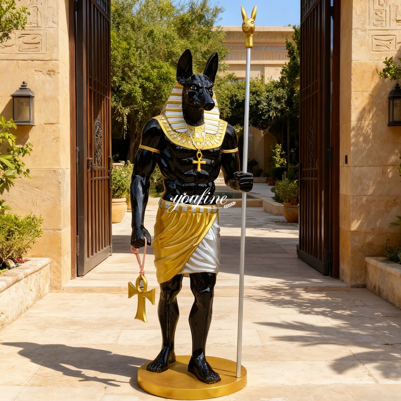 cast life size anubis statue