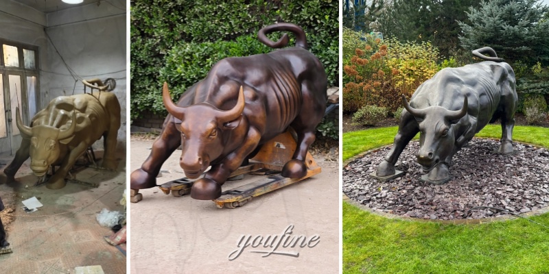 charging bull clay model & finished & feedback
