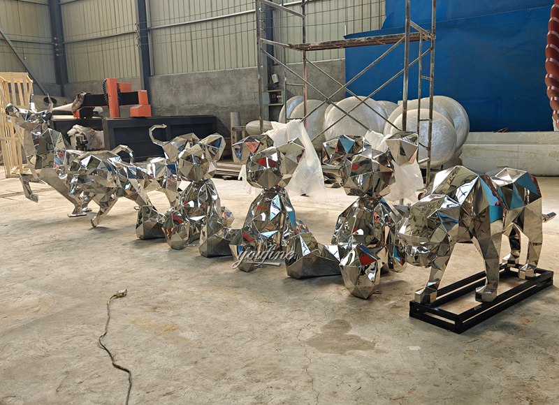 geometric animal sculptures in stock