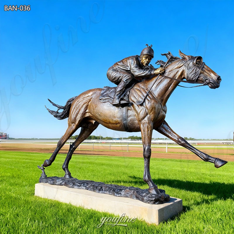 horse and jockey culpture