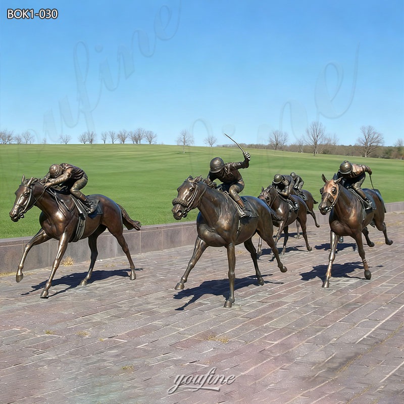 horse racing sculpture
