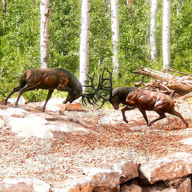 Bronze Fighting Elk Statue Feedback from