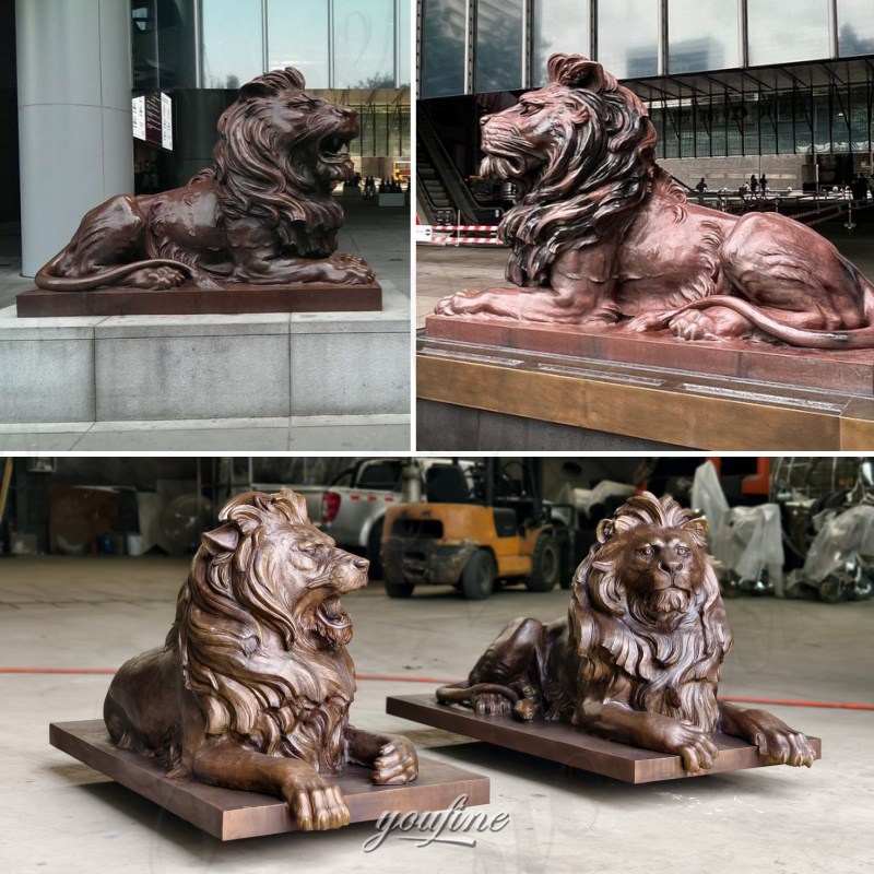 HSBC Bronze Lions & YouFine Bronze HSBC Lion Statues Replica