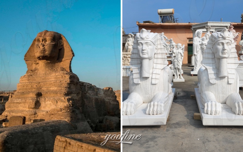 The Great Sphinx of Giza & Marble Sphinx Carved by YouFine