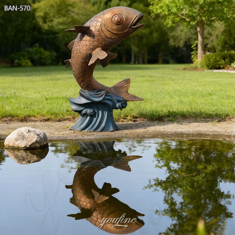 bronze carp sculpture