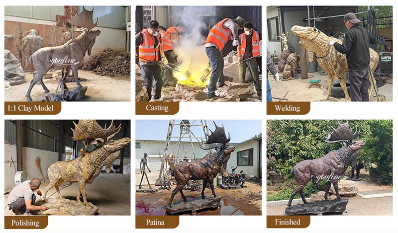 bronze deer production process