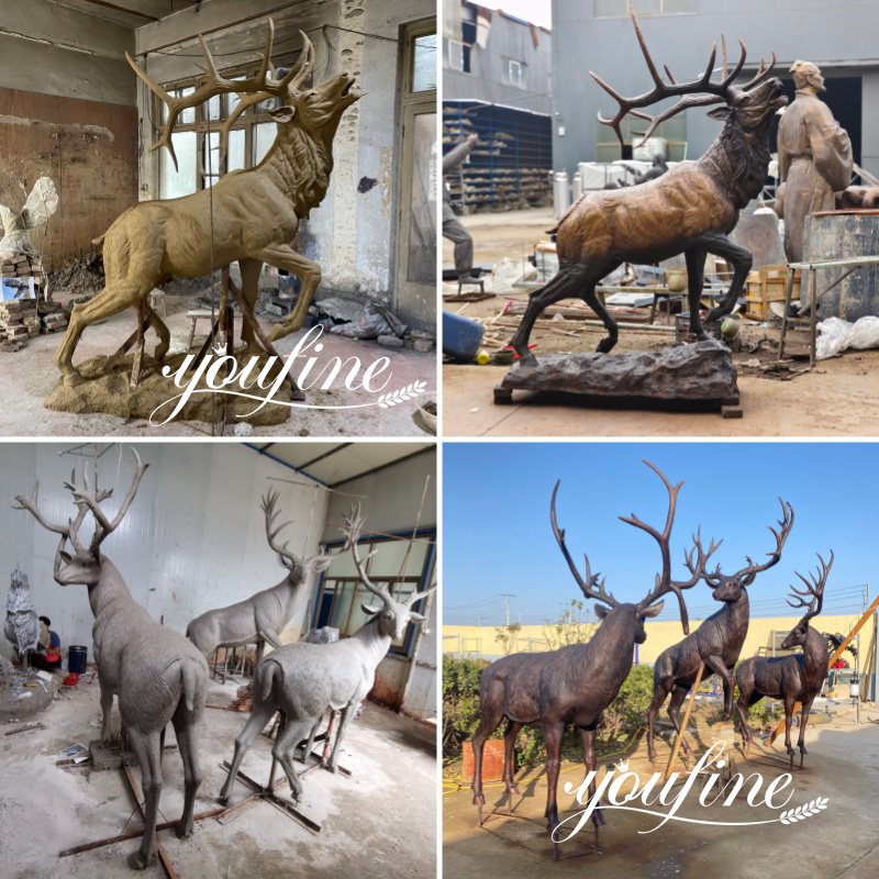 deer clay model & finished