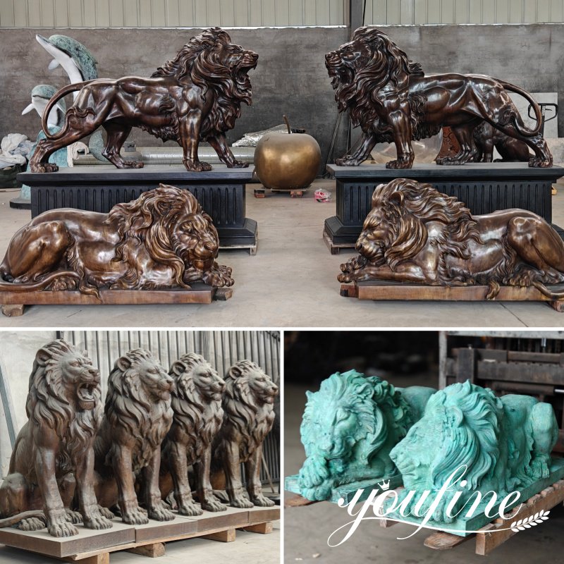 Bronze Lion Sculptures in YouFine Foundry