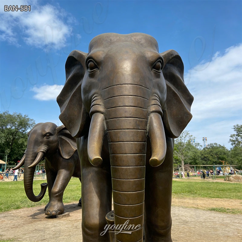 bronze tall elephant statues