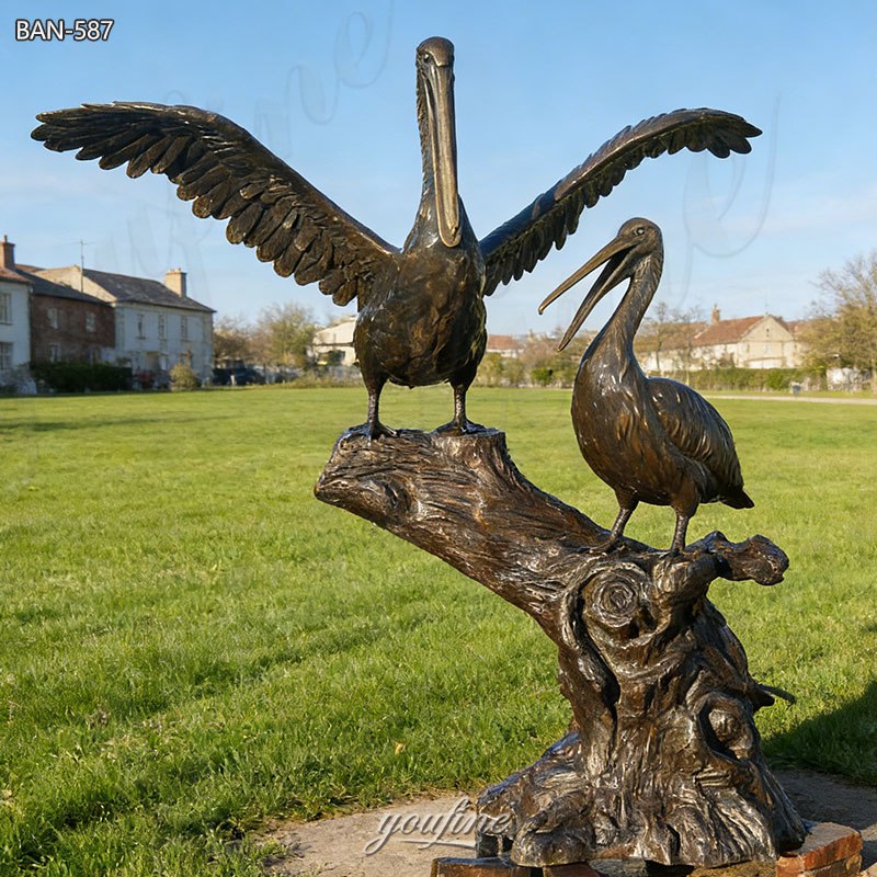 garden pelican statue