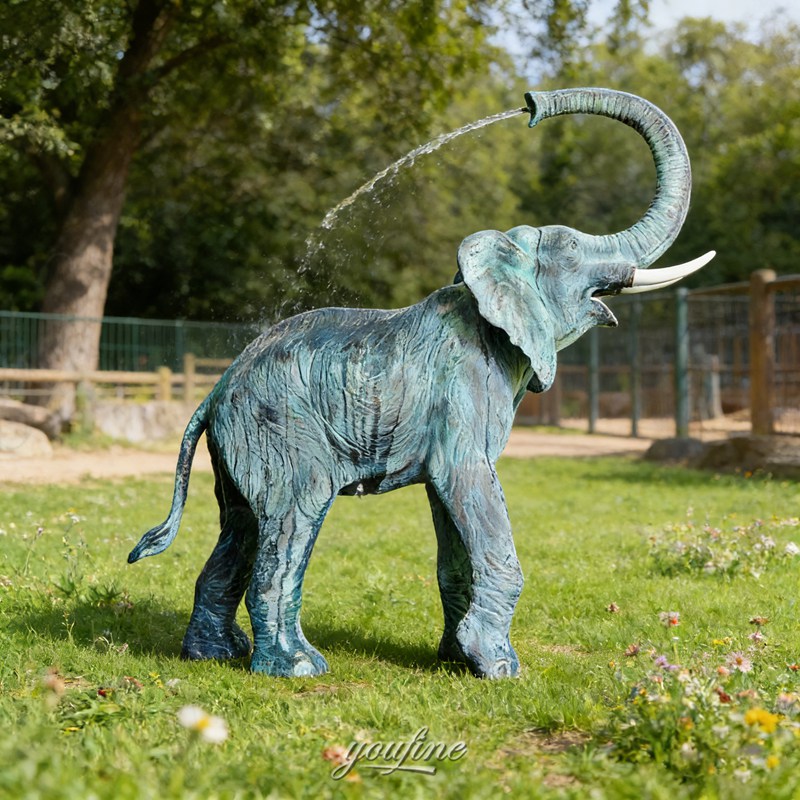 patina bronze elephant statue