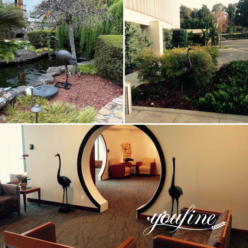 Bronze Crane Statue Feedback from YouFine Different Customers