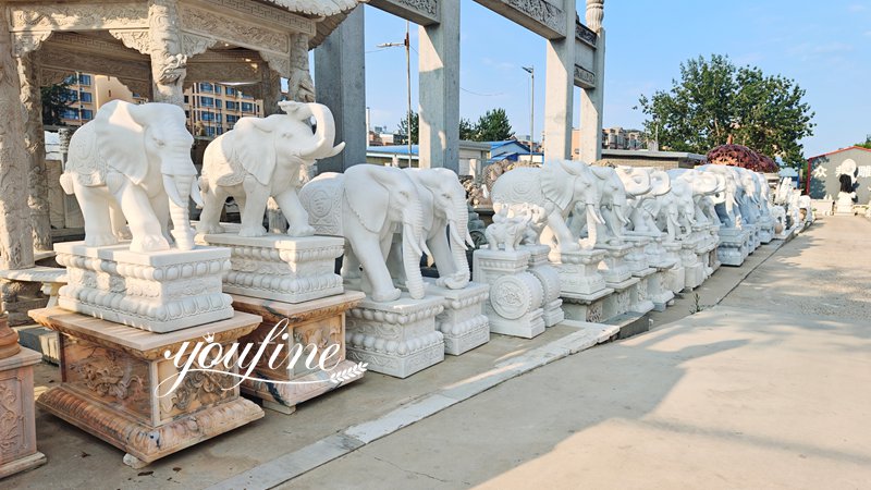 Marble Elephants (In Stock)