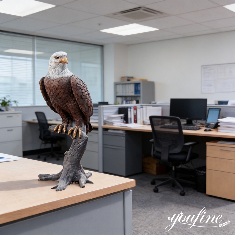 staying eagle statue for office