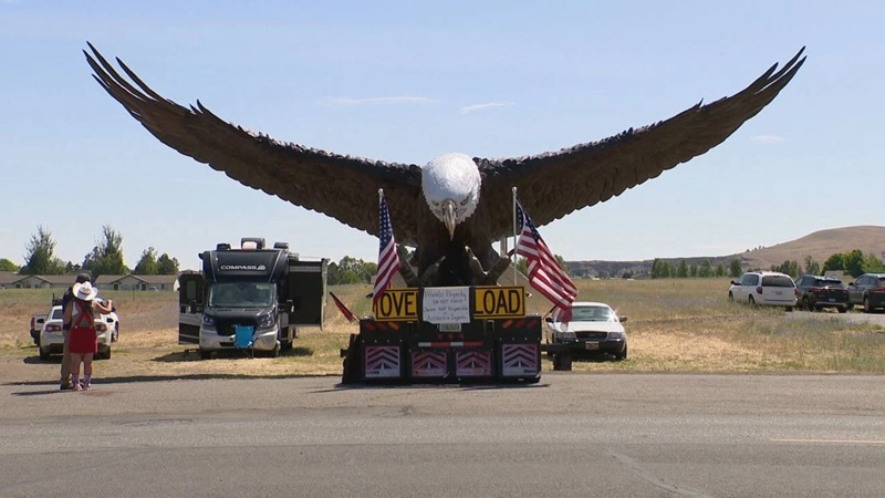 freedom eagle statue