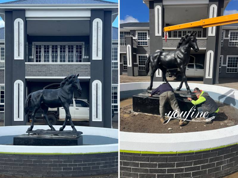 YouFine Walking Horse Sculpture: Installation Feedback from an Australian Client