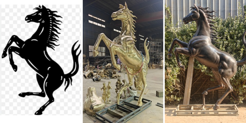 ferrari horse sculpture from design to finished