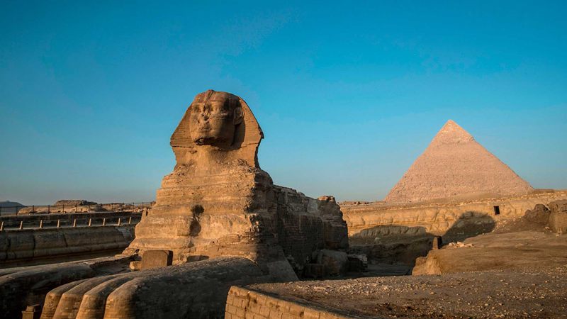 Egypt Lion Guardian Statues