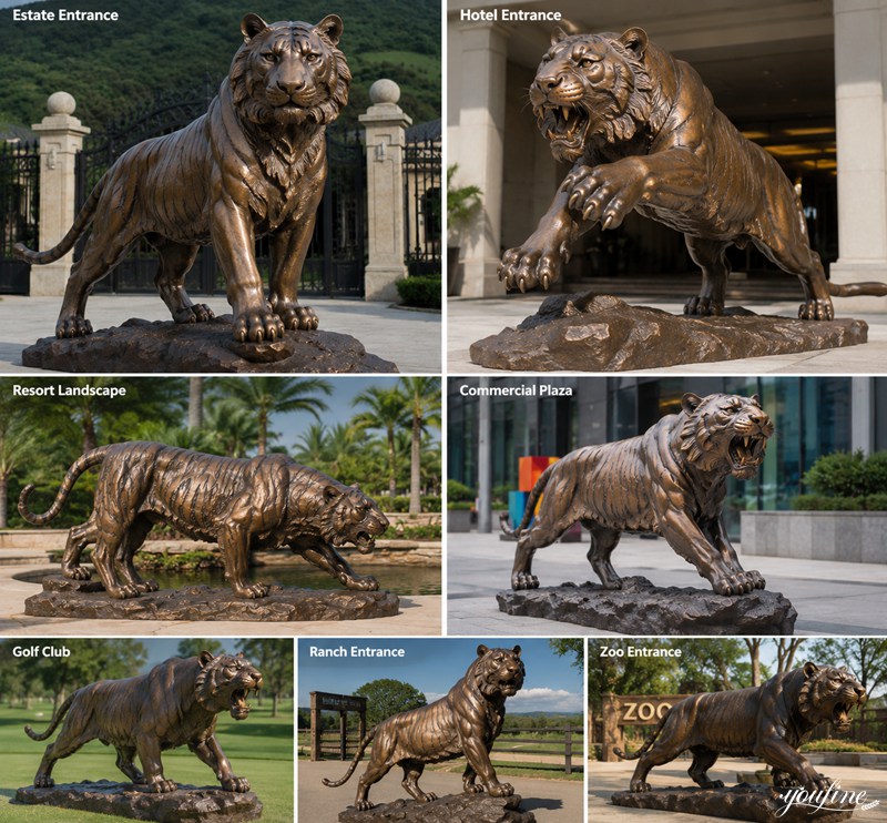 bronze tiger statue for different location