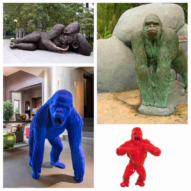 gorilla symbol,bronze gorilla statue