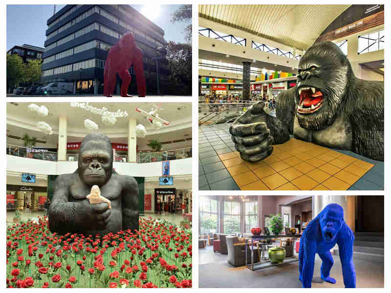 wild gorilla statue for commerical space