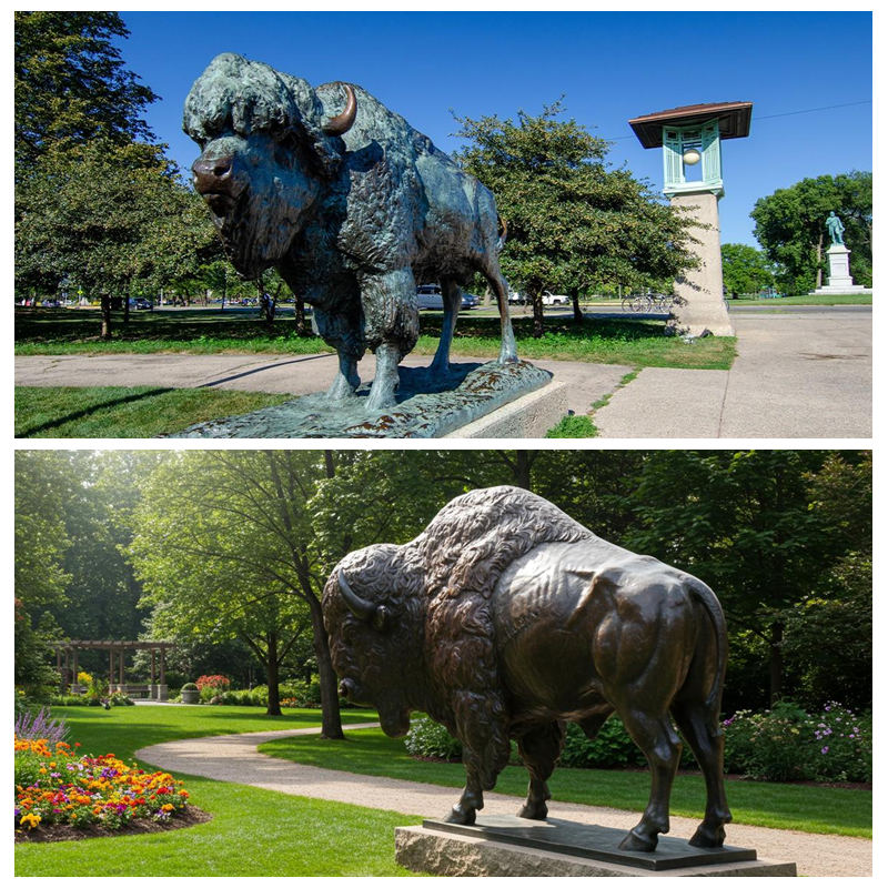 Humboldt Park Bison Statues