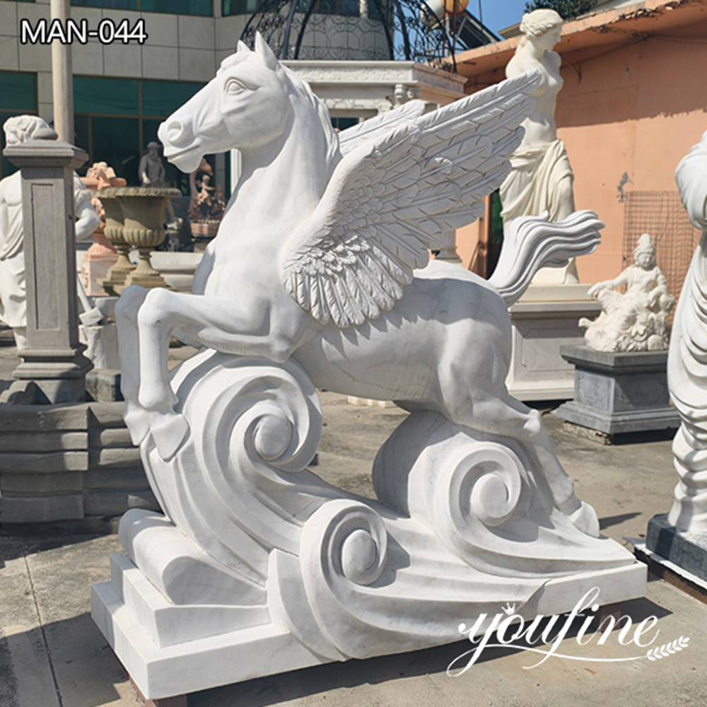 realistic flying horse sculpture