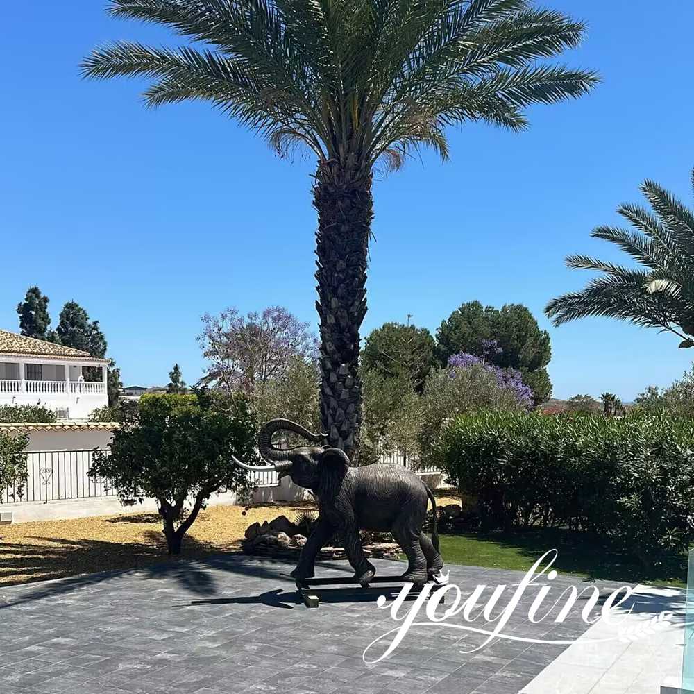 bronze elephant statue outdoor spain