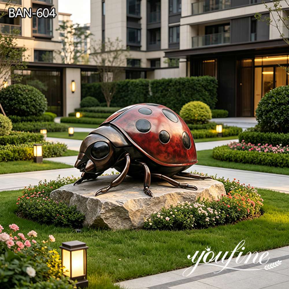 bronze ladybug sculpture outdoor