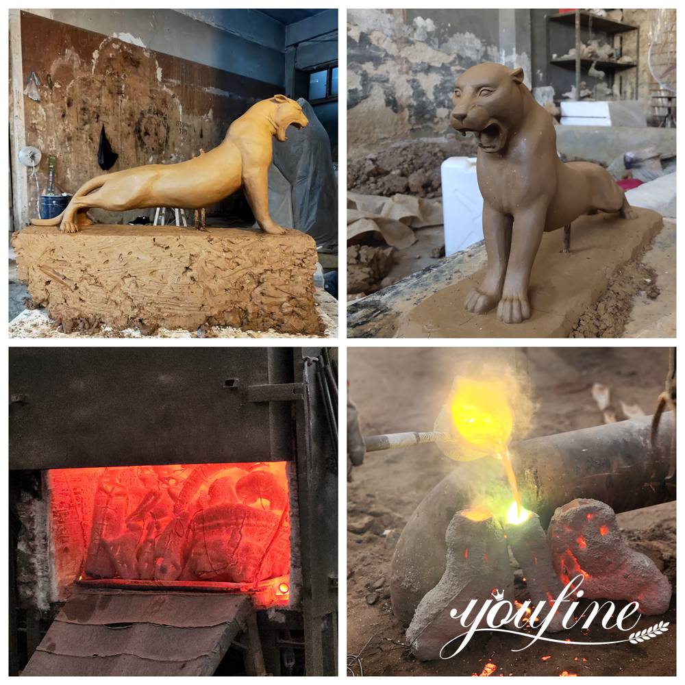bronze panther statue casting process
